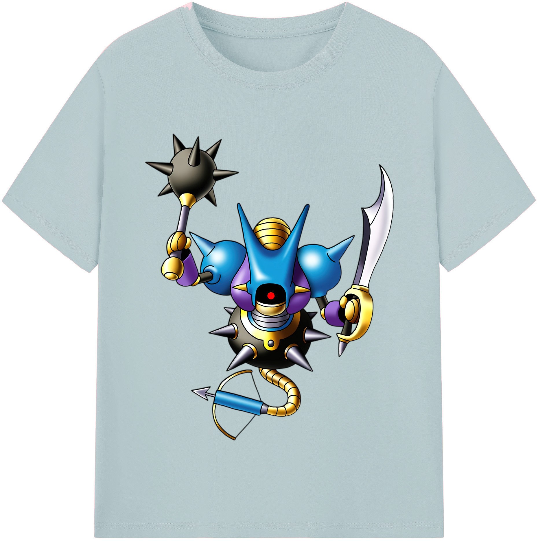 （画像用） ドラゴンクエスト Doragon Kuesuto Dragon Quest 綿100％半袖Tシャツ（フロントプリント）